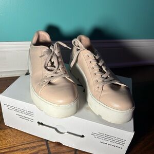 Pink ALDO platform sneakers